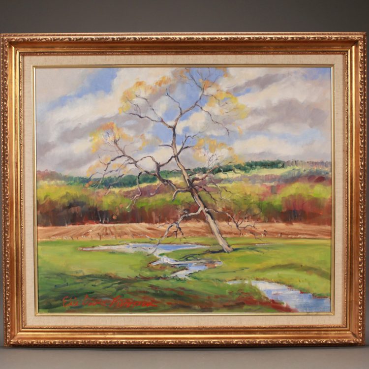 LOT 240 ELICE DAVIS PIEROPAN, ‘SPRING MORNING ON SOUTH MEADOWS ...